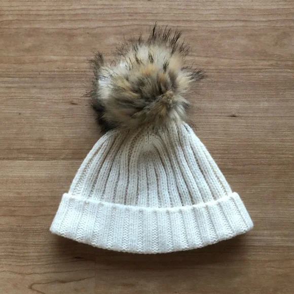 J. Crew | Accessories | Nwot J Crew Pom Winter Hat Cream  display picture 3